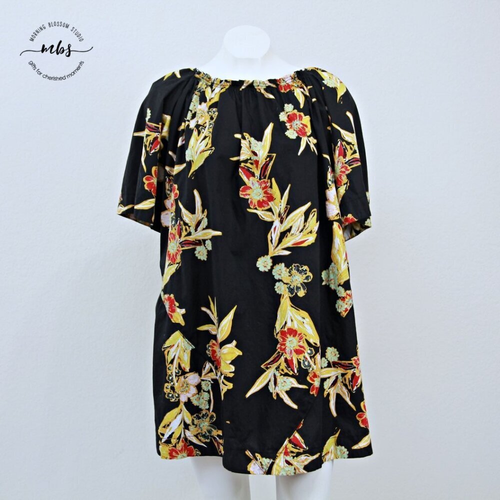 Free People Jodie Floral Printed Tunic Oversized Mini Dress Multicolors Women XS - Picture 7 of 13